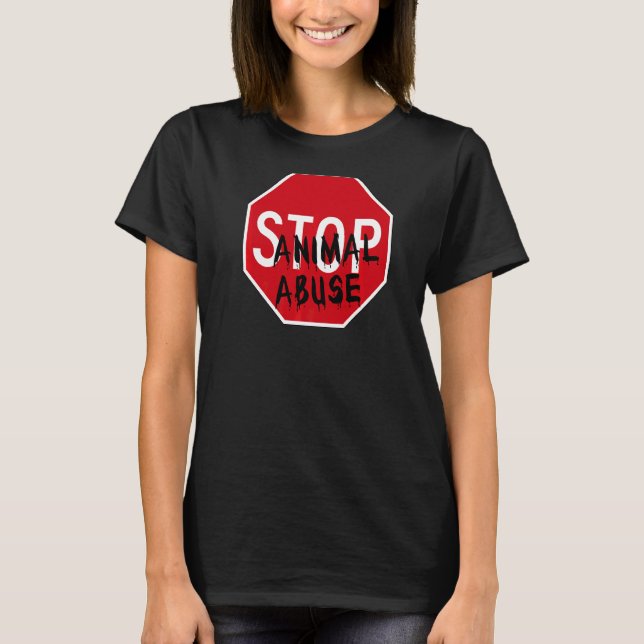 Sluta använda djur t shirt (Framsida)