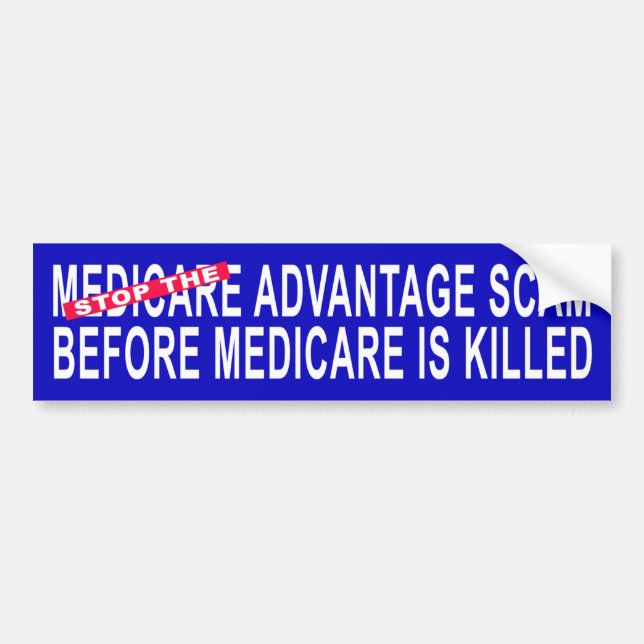 Sluta använda Medicare Advantage Scam Bildekal (Framsidan)