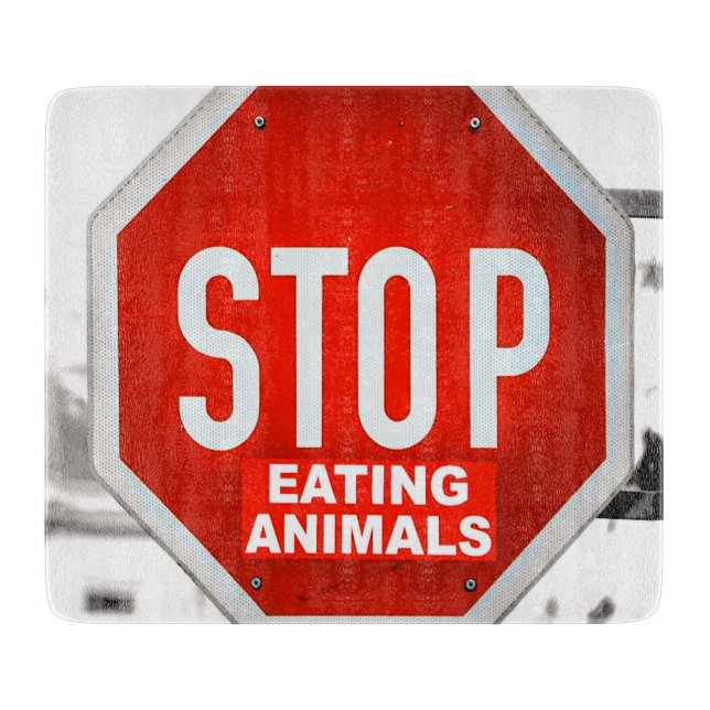 Sluta äta djur Vegetarian Vegan (Framsidan)