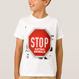 Sluta äta djur Vegetarian Vegan T Shirt