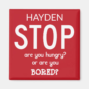 Sluta äta upp Personlig Sällsynt Hjälp Slogan Magnet