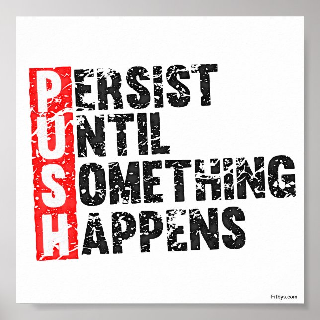 Sluta att vilja starta Retro Stil Poster (Framsidan)