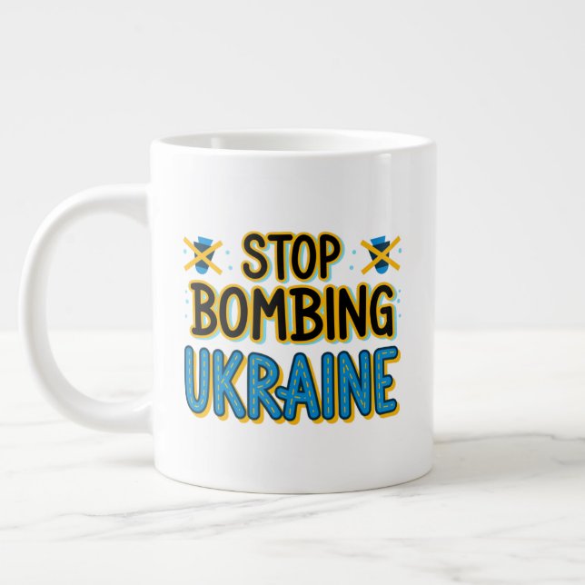 Sluta bomba Ukrainas specialitet Jumbo Mugg (Vänster)