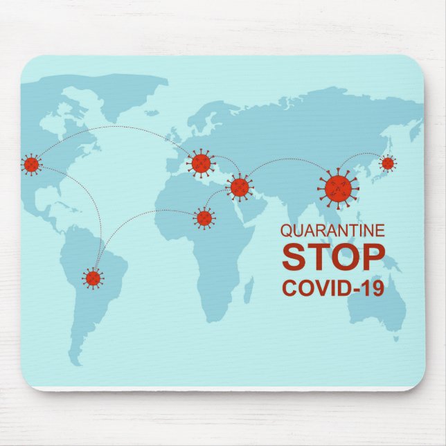 sluta covid19 Mousepad Musmatta (Framsidan)