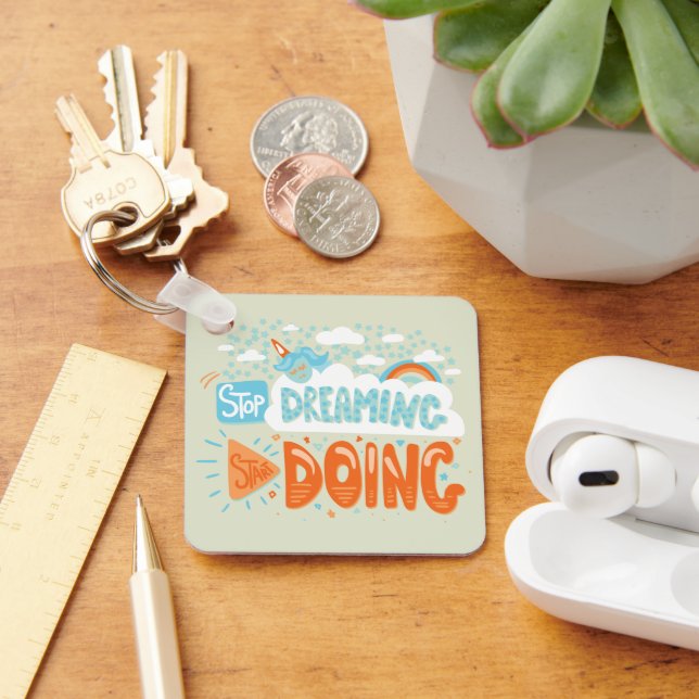 Sluta drömma, börja göra Honeydew Nyckelring (Skrivbord)