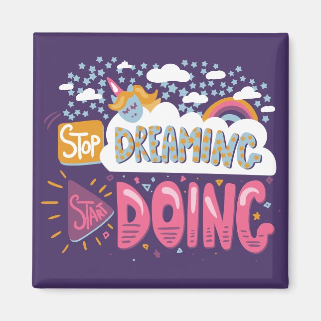 Sluta drömma, börja göra indigo magnet (Framsidan)