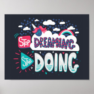 Sluta drömma, börja göra skuggsvart poster