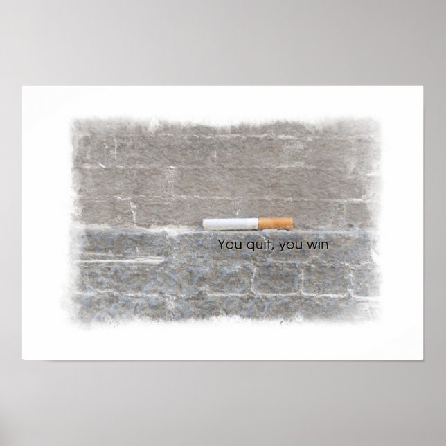 Sluta, du vinn - Rökbekämpning Kampanj Poster (Framsidan)