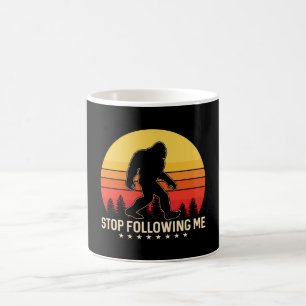 Sluta följa mig Bigfoot Retro Design Kaffemugg