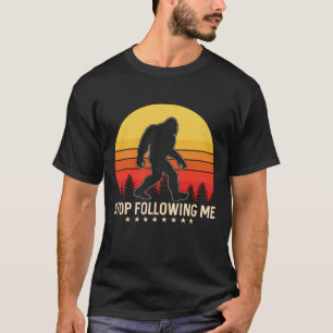 Sluta följa mig Bigfoot Retro Design T Shirt