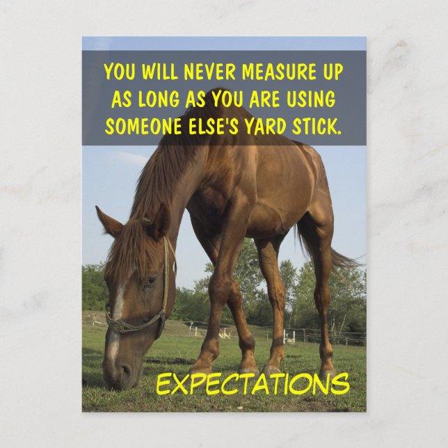 Sluta försöka uppfylla andra människors förväntnin vykort (Framsida)