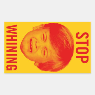 Sluta gnälla rektangulärt klistermärke