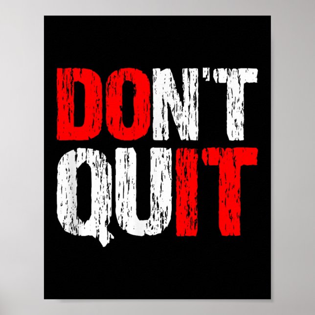 Sluta göra det - motiv och inspiration, poster (Framsidan)