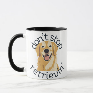Sluta inte att hämta Mugg i Golden Retriever