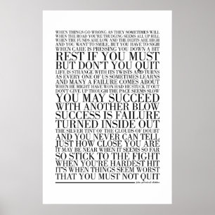 Sluta inte av John Greenleaf Whittier Poster
