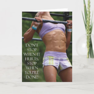Sluta inte - Boobygge Workout Motivational Kort
