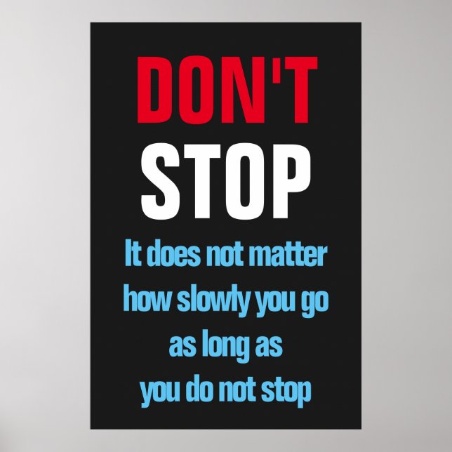 Sluta inte framstå som en inspirationskälla poster (Framsidan)