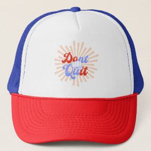 Sluta inte göra det Motiverande Orange Lila Retro Keps