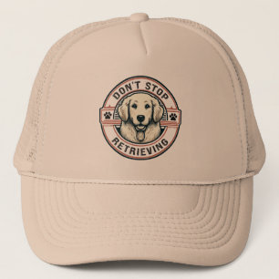 Sluta inte hämta Hund Funny Golden Retriever Keps
