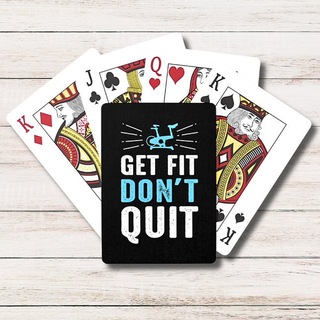 Sluta inte med gym Fitness Motivation - blå Casinokort (Skapare uppladdad)