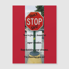 Sluta inte med tjejen! Uppmuntra magnetkort