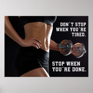 Sluta inte när du är trött, sluta när du är klar poster