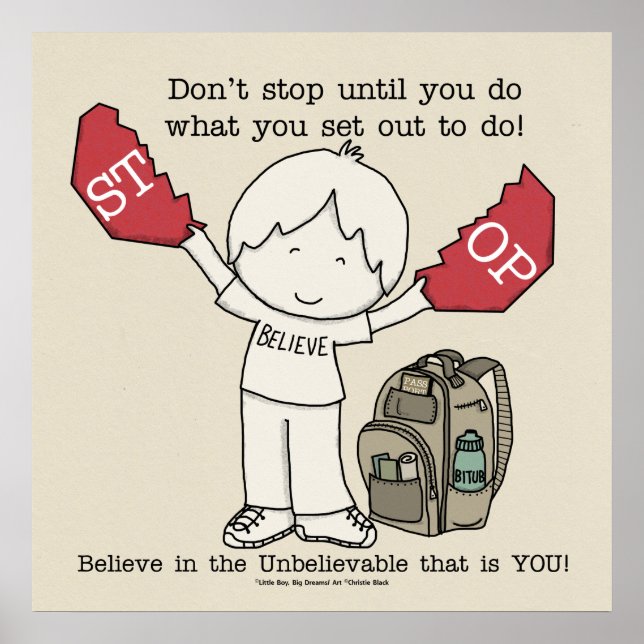 Sluta inte poster (Framsidan)