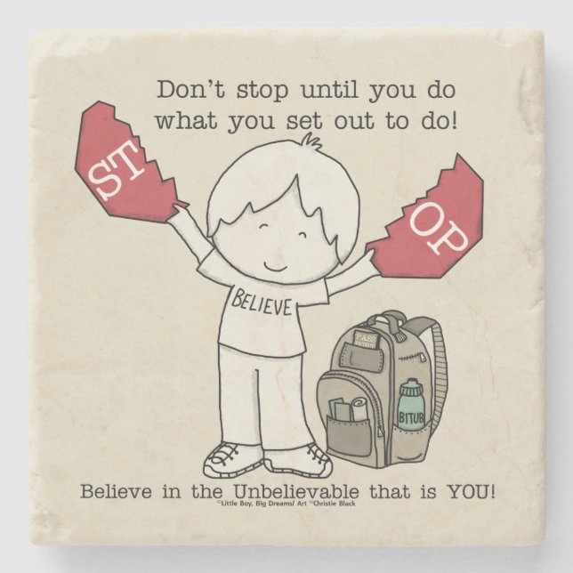 Sluta inte stenunderlägg (Framsidan)