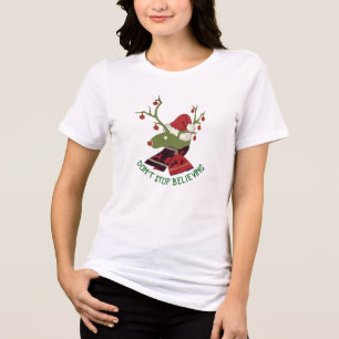 Sluta inte tro Faith Santa Shirt T