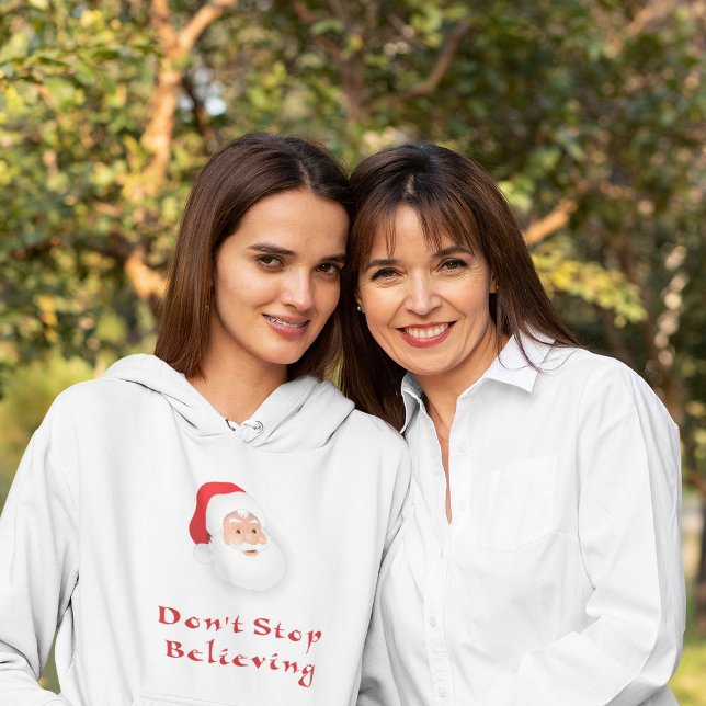 Sluta inte tro jultomten hoodie (Santa Christmas)