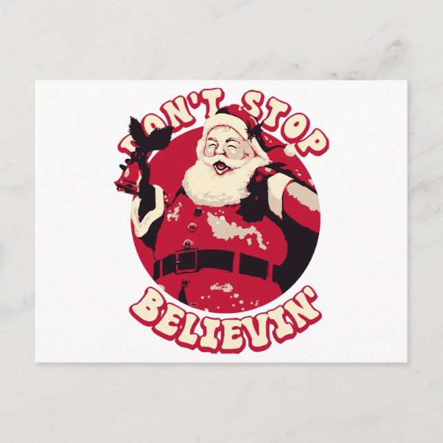 Sluta inte tro på jul vykort (Framsida)