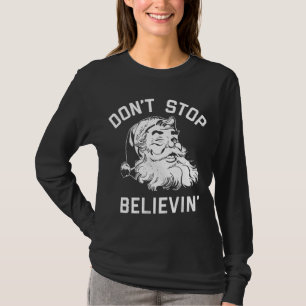 Sluta inte tro på julens Vintage Santa Winte T Shirt