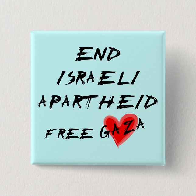 Sluta Israels apartheid Free Heart Gaza Knapp (Framsida)