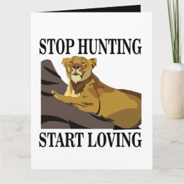 Sluta jaga Börja älska Lejoninna Välkomsthälsning Kort