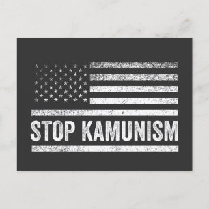 Sluta Kamunism Harris Walz 2024 Kamala Vykort