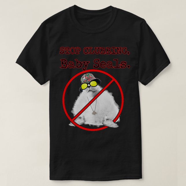 Sluta klumpa baby sälar rota på lustig t shirt (Design framsida)