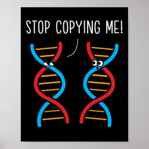 Sluta Kopiera Mig Roligt Vetenskap Puns Dna Skämt Poster