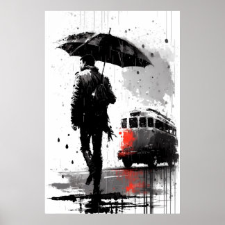 Sluta måla i Dreary Buss Poster