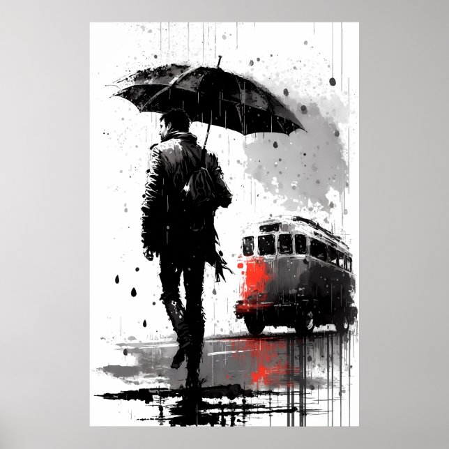 Sluta måla i Dreary Buss Poster (Framsidan)