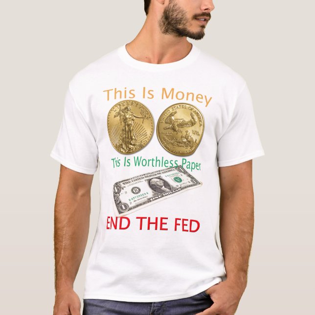 Sluta MATAT guld är pengar Tee (Framsida)