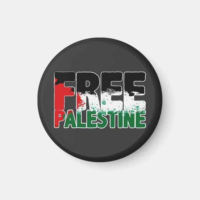 Sluta med apartheid i det fria Palestina krig Magnet (Framsidan)