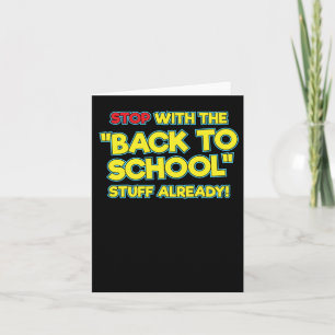 Sluta med Back to school Saker redan Kort