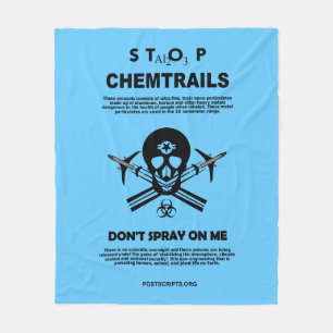 Sluta med Chemtrails - Spray inte på mig! Fleecefilt