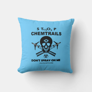 Sluta med Chemtrails - Spray inte på mig! Kudde