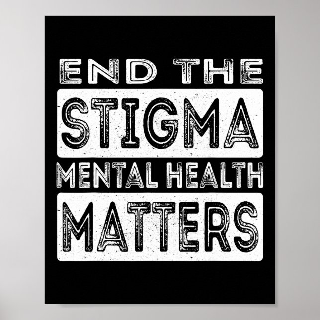 Sluta med de psykiska hälsoproblemen i Stigma Poster (Framsidan)