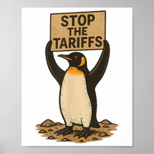 Sluta med den bekväma antitariffpenguin poster