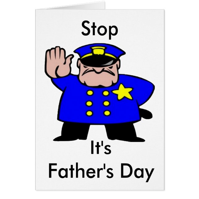Sluta med Far med en fin polisbyrå Hälsningskort (Framsidan)