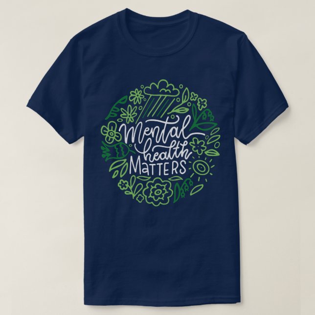 Sluta med Stigma Mental Health Matters Mental Gift T Shirt (Design framsida)