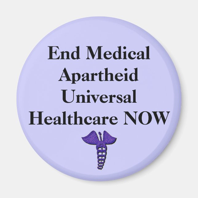 Sluta medicinskt apartheid magnet (Framsidan)