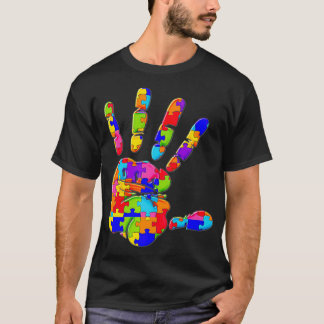 Sluta orättfärdiga rasismen Jigszawa Autism Puzzle T Shirt